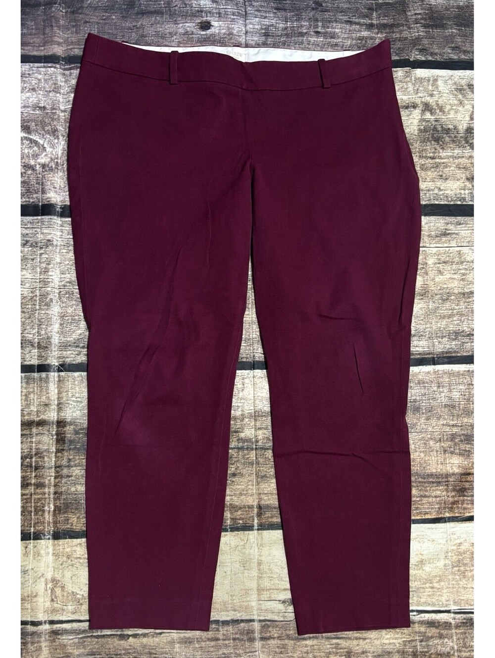 J Crew Pants Womens Size 14 36x24 Cotton Stretch Red